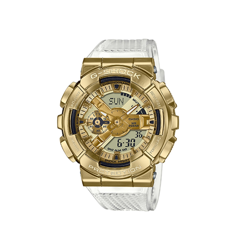 casio卡西欧gshock系列冰川金主题立体大表盘石英男士腕表
