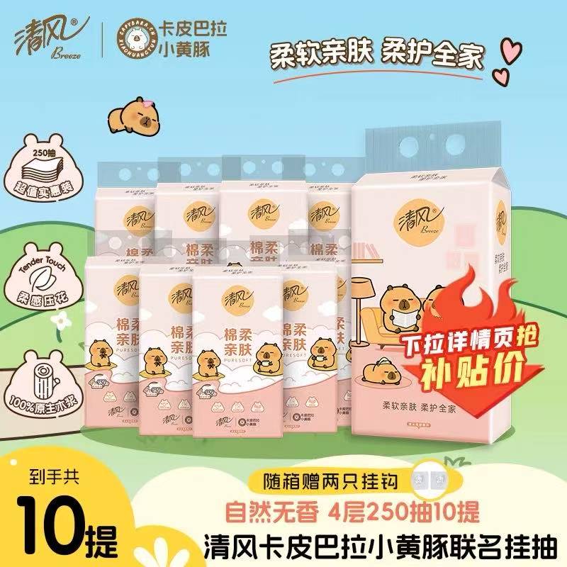 2块+/提❗️❗️清风悬挂式抽纸 送挂钩